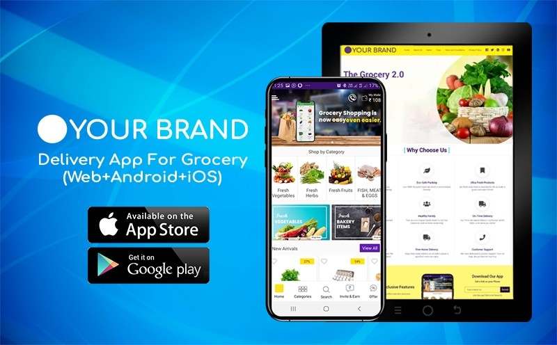 Delivery App For Grocery (Web+Android+iOS)