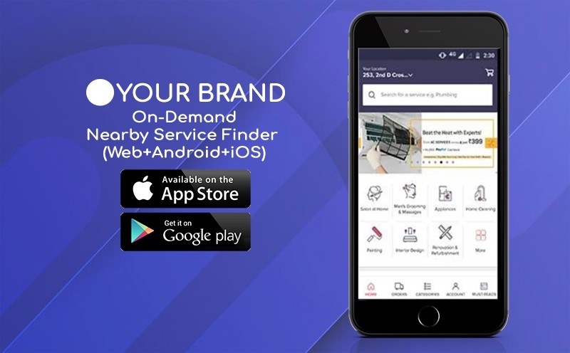 On-Demand Nearby Service Finder (Web+Android+iOS)